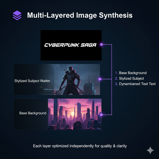 Layers of an AI generated image